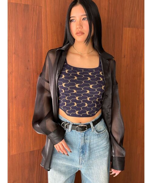 EMODA（エモダ）の「スクエアロゴバックルベルト（ベルト・レディース・ブラック/ブラウン・FREE）」の7枚目の写真