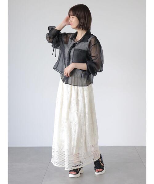 Lugnoncure（ルノンキュール）の「空紡糸テレコタンクトップ（タンクトップ・レディース・オフホワイト/ベージュ/ブラック・F）」の5枚目の写真