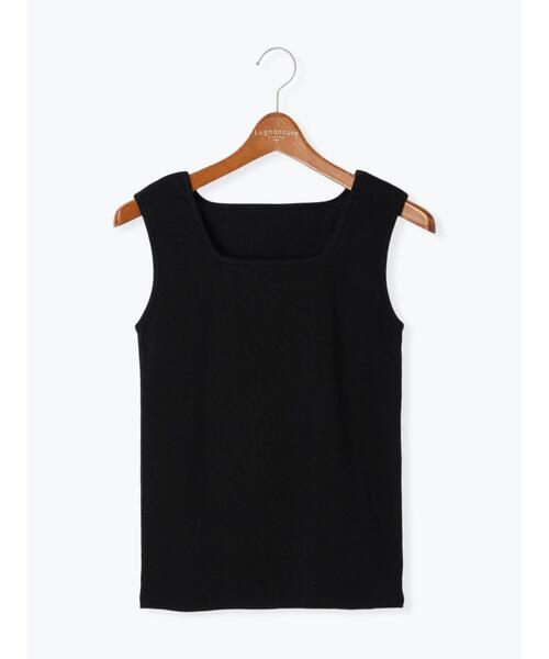 Lugnoncure（ルノンキュール）の「空紡糸テレコタンクトップ（タンクトップ・レディース・オフホワイト/ベージュ/ブラック・F）」の9枚目の写真