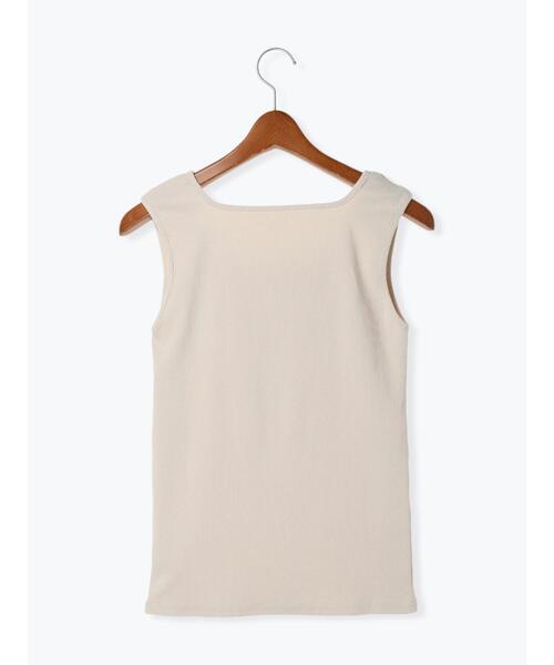Lugnoncure（ルノンキュール）の「空紡糸テレコタンクトップ（タンクトップ・レディース・オフホワイト/ベージュ/ブラック・F）」の14枚目の写真