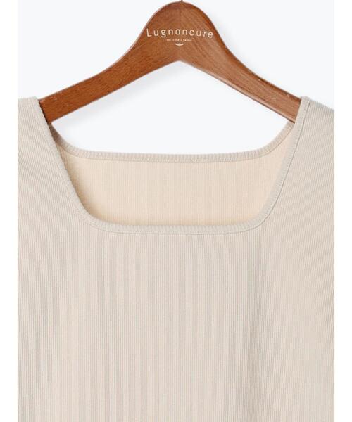 Lugnoncure（ルノンキュール）の「空紡糸テレコタンクトップ（タンクトップ・レディース・オフホワイト/ベージュ/ブラック・F）」の15枚目の写真