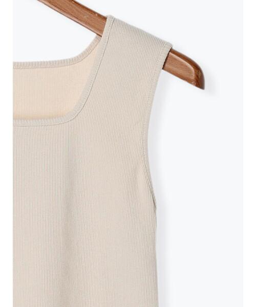 Lugnoncure（ルノンキュール）の「空紡糸テレコタンクトップ（タンクトップ・レディース・オフホワイト/ベージュ/ブラック・F）」の16枚目の写真