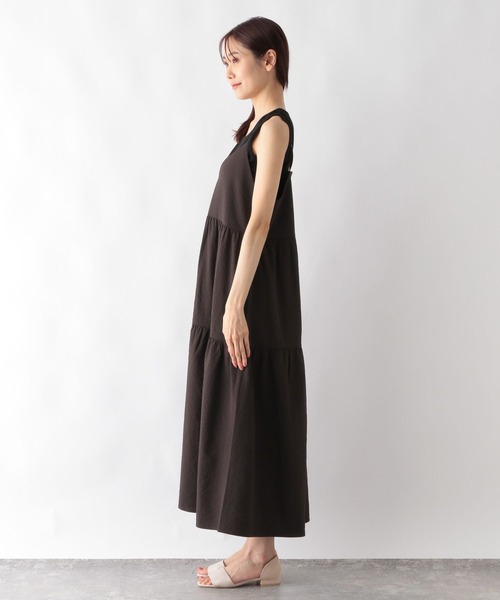 GLOBAL WORK(グローバルワーク)の「お手入れらくらく2WAYキャミワンピース/115349(ワンピース・レディース・ブラウン/ブラック/カーキ・FREE)」の12枚目の写真