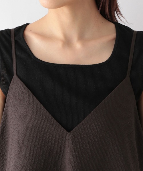 GLOBAL WORK(グローバルワーク)の「お手入れらくらく2WAYキャミワンピース/115349(ワンピース・レディース・ブラウン/ブラック/カーキ・FREE)」の16枚目の写真