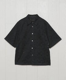 H BEAUTY&YOUTH レース半袖シャツ ブラック L~XLサイズ 極美品 H BEAUTY&YOUTH レース半袖シャツ ブラック L~XLサイズ 極美品