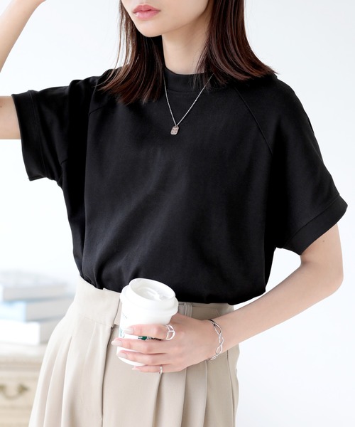 SUNFLOWER EIGHT(サンフラワーエイト)の「オーバーサイズラグランTシャツ(Tシャツ/カットソー・レディース・ライトカーキ/ホワイト/ブラック/ブラウン・M/L)」の3枚目の写真