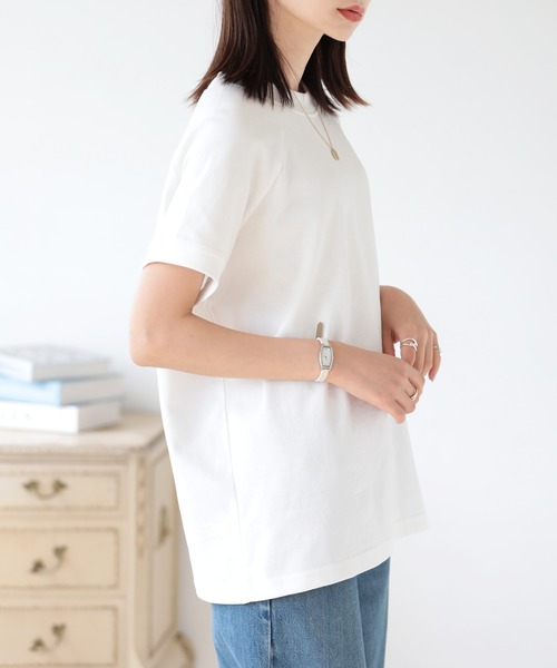 SUNFLOWER EIGHT(サンフラワーエイト)の「オーバーサイズラグランTシャツ(Tシャツ/カットソー・レディース・ライトカーキ/ホワイト/ブラック/ブラウン・M/L)」の6枚目の写真