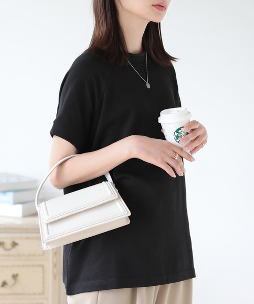 SUNFLOWER EIGHT(サンフラワーエイト)の「オーバーサイズラグランTシャツ(Tシャツ/カットソー・レディース・ライトカーキ/ホワイト/ブラック/ブラウン・M/L)」の10枚目の写真