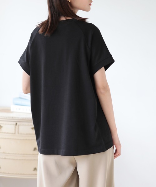 SUNFLOWER EIGHT(サンフラワーエイト)の「オーバーサイズラグランTシャツ(Tシャツ/カットソー・レディース・ライトカーキ/ホワイト/ブラック/ブラウン・M/L)」の11枚目の写真