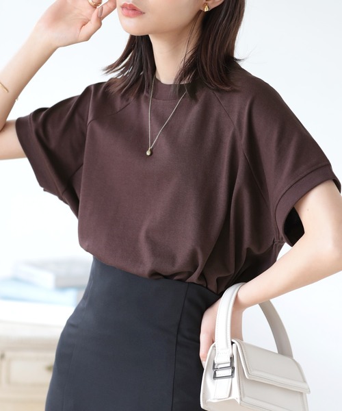 SUNFLOWER EIGHT(サンフラワーエイト)の「オーバーサイズラグランTシャツ(Tシャツ/カットソー・レディース・ライトカーキ/ホワイト/ブラック/ブラウン・M/L)」の16枚目の写真