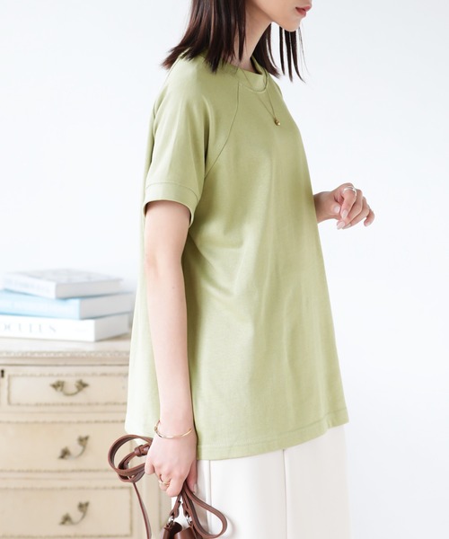SUNFLOWER EIGHT(サンフラワーエイト)の「オーバーサイズラグランTシャツ(Tシャツ/カットソー・レディース・ライトカーキ/ホワイト/ブラック/ブラウン・M/L)」の18枚目の写真