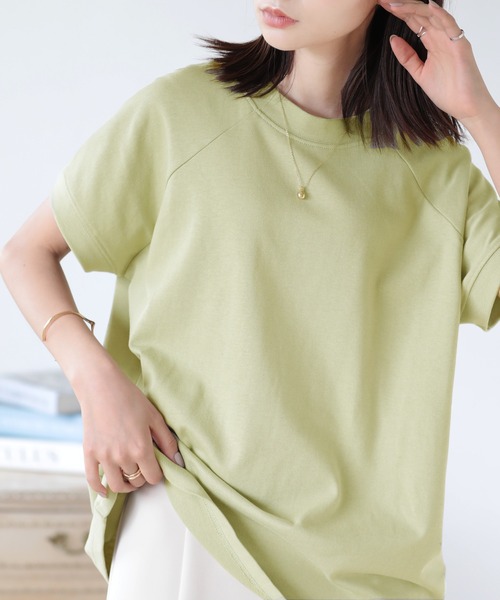 SUNFLOWER EIGHT(サンフラワーエイト)の「オーバーサイズラグランTシャツ(Tシャツ/カットソー・レディース・ライトカーキ/ホワイト/ブラック/ブラウン・M/L)」の20枚目の写真