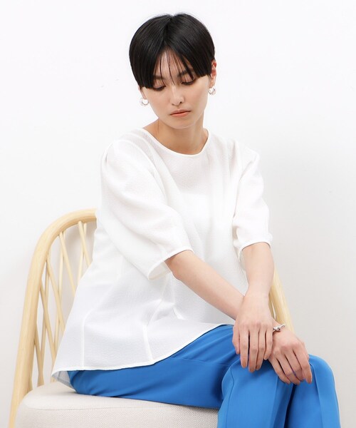 セール】《STORY8月号掲載》ストレッチふくれジャカードペプラム