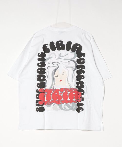 1111clothing(ワンフォークロージング)の「【unisex】ガールズイラスト Tシャツ / オーバーサイズTシャツ ビッグシルエット メンズ レディース(Tシャツ/カットソー・メンズ・ホワイト/ブラック・ONESIZE(M))」の3枚目の写真