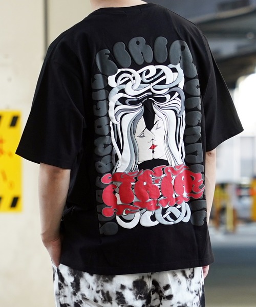 unisex】ガールズイラスト Tシャツ / オーバーサイズTシャツ ビッグ