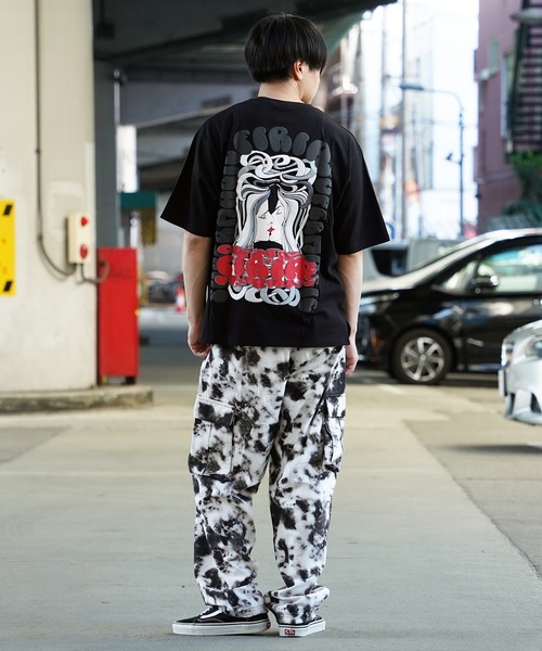 1111clothing(ワンフォークロージング)の「【unisex】ガールズイラスト Tシャツ / オーバーサイズTシャツ ビッグシルエット メンズ レディース(Tシャツ/カットソー・メンズ・ホワイト/ブラック・ONESIZE(M))」の16枚目の写真