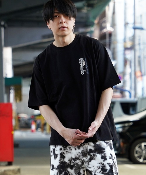 1111clothing(ワンフォークロージング)の「【unisex】ガールズイラスト Tシャツ / オーバーサイズTシャツ ビッグシルエット メンズ レディース(Tシャツ/カットソー・メンズ・ホワイト/ブラック・ONESIZE(M))」の12枚目の写真