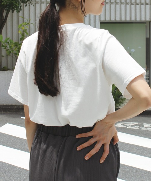 INCEDE（インシード）の「グログランリボン Tシャツ（Tシャツ/カットソー・レディース・ブラック/オフホワイト・M/L/LL）」の19枚目の写真