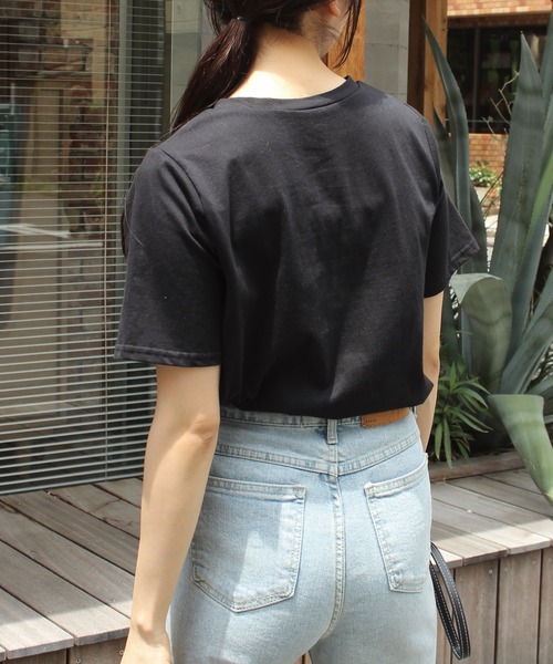 INCEDE（インシード）の「グログランリボン Tシャツ（Tシャツ/カットソー・レディース・ブラック/オフホワイト・M/L/LL）」の10枚目の写真