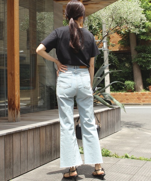 INCEDE（インシード）の「グログランリボン Tシャツ（Tシャツ/カットソー・レディース・ブラック/オフホワイト・M/L/LL）」の5枚目の写真