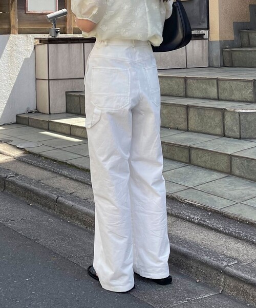fredy emue（フレディエミュ）の「コットンラチネペインターパンツ（その他パンツ・レディース・チャコールグレー/カーキ/オフホワイト・38/36）」の2枚目の写真