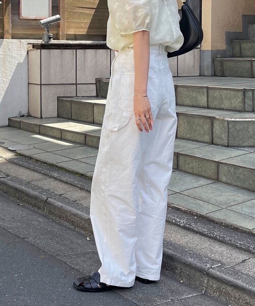 fredy emue（フレディエミュ）の「コットンラチネペインターパンツ（その他パンツ・レディース・チャコールグレー/カーキ/オフホワイト・38/36）」の8枚目の写真