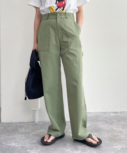 fredy emue（フレディエミュ）の「コットンラチネペインターパンツ（その他パンツ・レディース・チャコールグレー/カーキ/オフホワイト・38/36）」の13枚目の写真