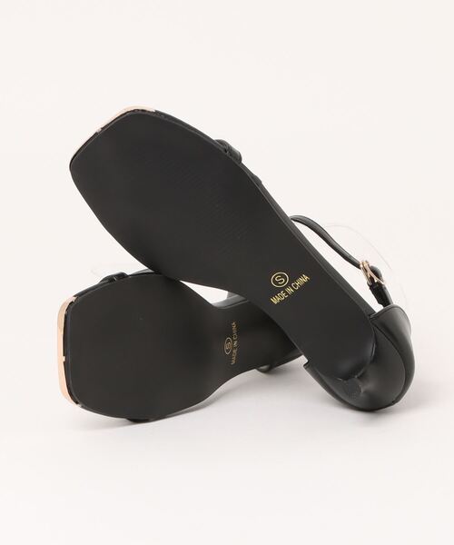 Fabby fabby(ファビィーファビィー)の「ピンヒールトゥキャップストラップサンダル(サンダル・レディース・ブラック/オフホワイト・SMALL/MEDIUM/LARGE)」の3枚目の写真