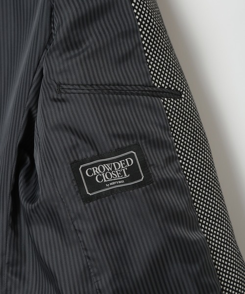CROWDED CLOSET（クラウデッドクローゼット）の「TRドビーストレッチジャケット（セットアップ対応）（テーラードジャケット・メンズ・グレー/ブラック・03/02/01/04）」の9枚目の写真