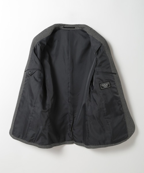 CROWDED CLOSET（クラウデッドクローゼット）の「TRドビーストレッチジャケット（セットアップ対応）（テーラードジャケット・メンズ・グレー/ブラック・03/02/01/04）」の8枚目の写真