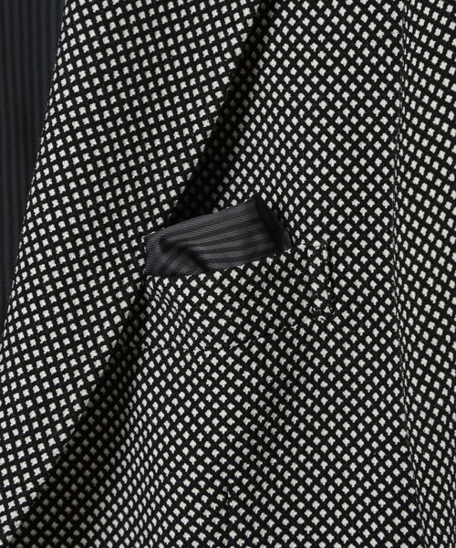 CROWDED CLOSET（クラウデッドクローゼット）の「TRドビーストレッチジャケット（セットアップ対応）（テーラードジャケット・メンズ・グレー/ブラック・03/02/01/04）」の6枚目の写真