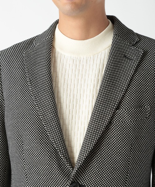 CROWDED CLOSET（クラウデッドクローゼット）の「TRドビーストレッチジャケット（セットアップ対応）（テーラードジャケット・メンズ・グレー/ブラック・03/02/01/04）」の15枚目の写真