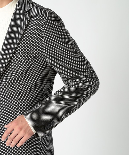 CROWDED CLOSET（クラウデッドクローゼット）の「TRドビーストレッチジャケット（セットアップ対応）（テーラードジャケット・メンズ・グレー/ブラック・03/02/01/04）」の16枚目の写真