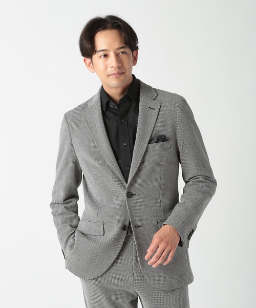 CROWDED CLOSET（クラウデッドクローゼット）の「TRドビーストレッチジャケット（セットアップ対応）（テーラードジャケット・メンズ・グレー/ブラック・03/02/01/04）」の20枚目の写真