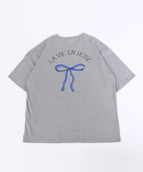 WC(ダブル シー)の「リボンプリントビッグTシャツ(Tシャツ/カットソー・レディース・スミクロ/グレー/ホワイト・FREE)」の15枚目の写真