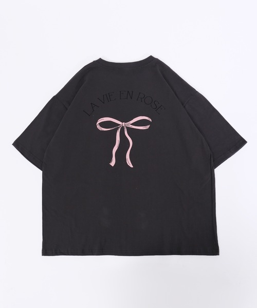 WC(ダブル シー)の「リボンプリントビッグTシャツ(Tシャツ/カットソー・レディース・スミクロ/グレー/ホワイト・FREE)」の16枚目の写真