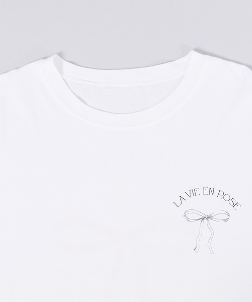WC(ダブル シー)の「リボンプリントビッグTシャツ(Tシャツ/カットソー・レディース・スミクロ/グレー/ホワイト・FREE)」の14枚目の写真