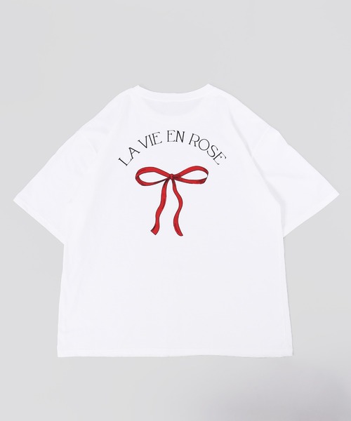 WC(ダブル シー)の「リボンプリントビッグTシャツ(Tシャツ/カットソー・レディース・スミクロ/グレー/ホワイト・FREE)」の17枚目の写真