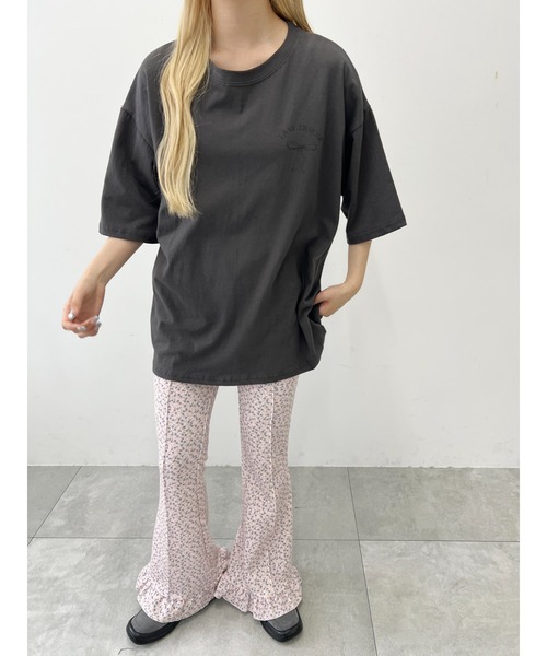 WC(ダブル シー)の「リボンプリントビッグTシャツ(Tシャツ/カットソー・レディース・スミクロ/グレー/ホワイト・FREE)」の6枚目の写真