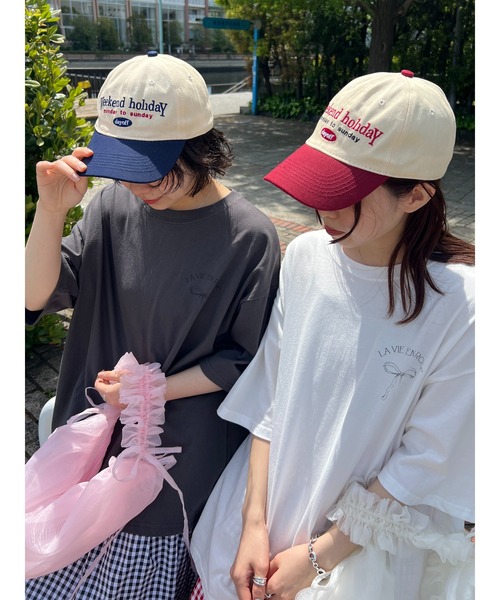 WC(ダブル シー)の「リボンプリントビッグTシャツ(Tシャツ/カットソー・レディース・スミクロ/グレー/ホワイト・FREE)」の21枚目の写真