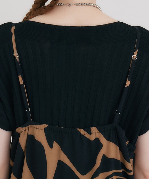 ROSIEE(ロージー)の「ROSIEE 総柄キャミティアードワンピース(ワンピース・レディース・ベージュ/ホワイト・FREE)」の16枚目の写真