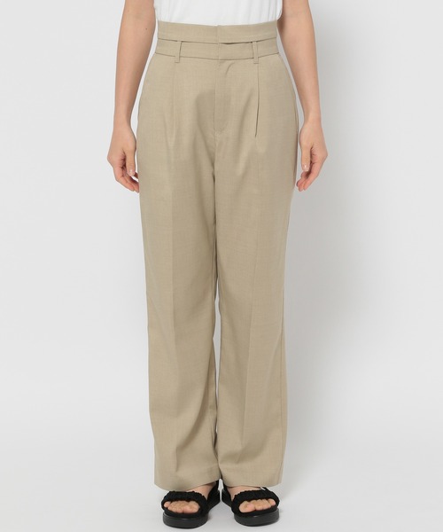 mysty woman（ミスティウーマン）の「ヨークタックテーパードパンツ 135607（スラックス・レディース・ダークブラウン/ベージュ/グレー・FREE）」の13枚目の写真