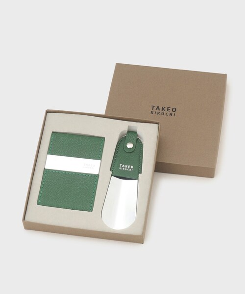 TAKEO KIKUCHI(タケオキクチ)の「【BOXセット】名刺入れ&シューホーンセット(その他小物・メンズ・モスグリーン/ダークグレー/ブラック・00)」の14枚目の写真