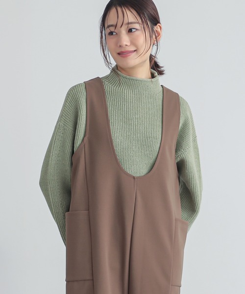 n'OrLABEL(ノアールレーベル)の「『前後2wayドロストサロペット』(サロペット/オーバーオール・レディース・ブラック/ベージュ・1/2)」の12枚目の写真