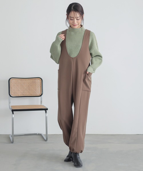 n'OrLABEL(ノアールレーベル)の「『前後2wayドロストサロペット』(サロペット/オーバーオール・レディース・ブラック/ベージュ・1/2)」の11枚目の写真