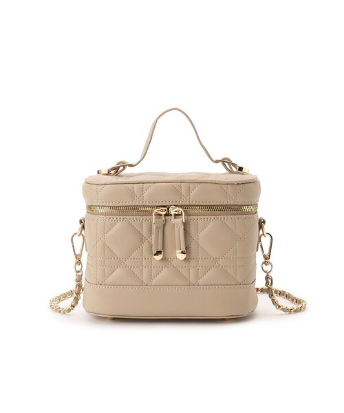 Ober Tashe（オーバータッシェ）の「キルティングバニティ3WAYショルダー（ショルダーバッグ・レディース・ピンク系/ベージュ/アイボリー/ブラック・FREE）」の5枚目の写真