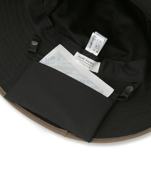 ROPE' PICNIC（ロペピクニック）の「保冷剤ポケット付き遮光サファリハット（ハット・レディース・キナリ/ブラック・FREE）」の14枚目の写真
