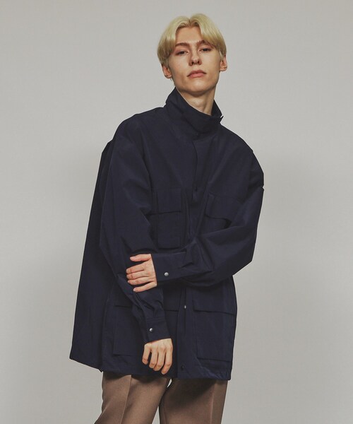 tk.TAKEO KIKUCHI(ティーケータケオキクチ)の「◆タクティカルミリタリーシャツ(シャツ/ブラウス・メンズ・ブラック/ネイビー/ライトパープル・01/03/02)」の2枚目の写真