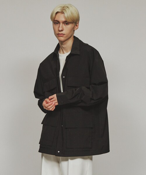 tk.TAKEO KIKUCHI(ティーケータケオキクチ)の「◆タクティカルミリタリーシャツ(シャツ/ブラウス・メンズ・ブラック/ネイビー/ライトパープル・01/03/02)」の5枚目の写真