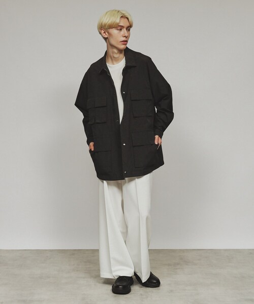 tk.TAKEO KIKUCHI(ティーケータケオキクチ)の「◆タクティカルミリタリーシャツ(シャツ/ブラウス・メンズ・ブラック/ネイビー/ライトパープル・01/03/02)」の4枚目の写真